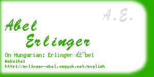 abel erlinger business card